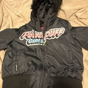 Black Powerpuff Girls Puffer Jacket